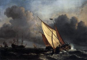 Ships on a Stormy Sea - van de Velde